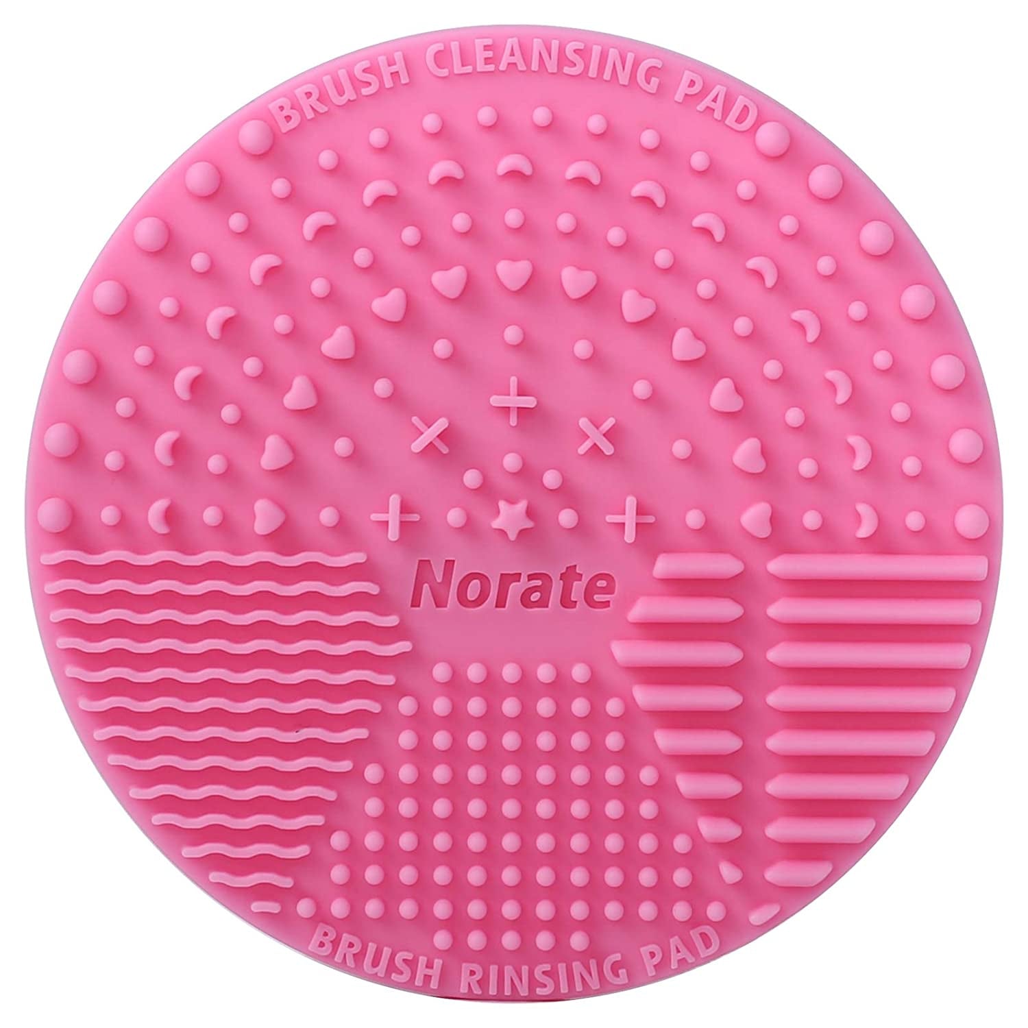 Brush Cleaning Mat, Silicone Makeup Cleaning Brush Scrubber Mat Portable Washing Tool Cosmetic Brush Cleaner with Suction Cup for Valentines Day Health & Beauty > Personal Care > Cosmetics > Cosmetic Tools > Makeup Tools Norate Pink  