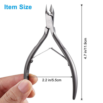 Cuticle Trimmer 3/4 Jaw Extremely Sharp Cuticle Nippers Scissors Stainless Steel Clippers Cutter Remover Pedicure Manicure Nail Tool, Opove X7, Space Gray Health & Beauty > Personal Care > Cosmetics > Cosmetic Tools > Nail Tools OPOVE   