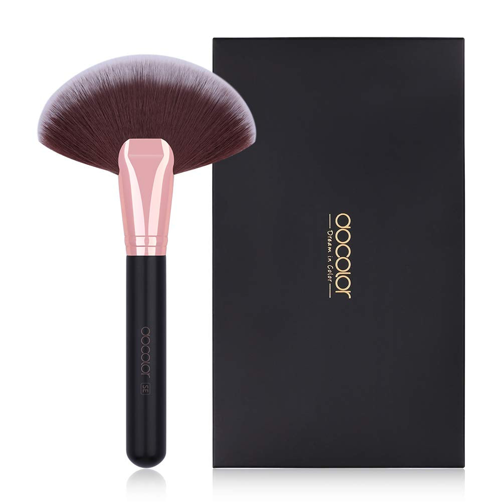 Docolor Fan Brush Face Makeup Brush Professional Highlighting Make up Brushes Blush Bronzer Cheekbones Brush Soft Cosmetic Tool Health & Beauty > Personal Care > Cosmetics > Cosmetic Tools > Makeup Tools Docolor Fan brush  