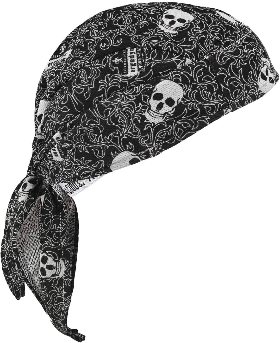 Ergodyne - 12480 Chill Its 6615 Dew Rag, Lined with Terry Cloth Sweatband, Sweat Wicking, Navy Western Apparel & Accessories > Clothing Accessories > Bandanas & Headties Ergodyne Skulls  