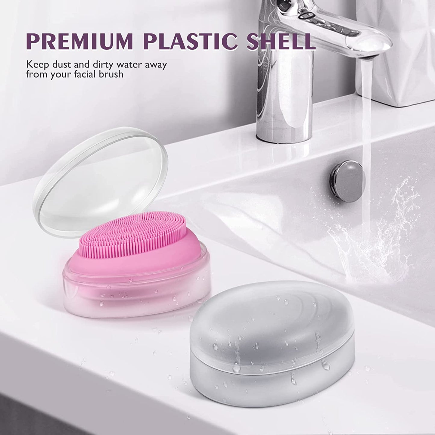 Face Scrubber Silicone Exfoliator Brush: Manual Handheld Mini Facial Cleansing Exfoliating and Massaging for Sensitive Skin - Soft Blackhead Wash Scrubber Pore Cleaning Tool Health & Beauty > Personal Care > Cosmetics > Cosmetic Tools > Skin Care Tools icolorfuled   