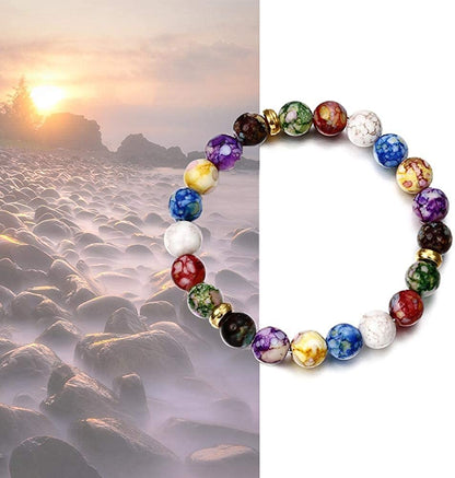 Healing Crystals Bracelet Natural Gemstones Beads Bracelet Elastic Natural Stone Yoga Beads Bracelet Apparel & Accessories > Jewelry > Bracelets Generic   