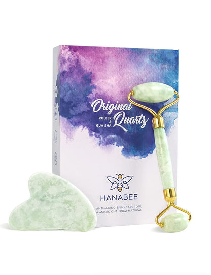 Gua Sha Jade Roller,Rose Quartz Face Roller Skin Care Tools,Beauty Facial Massager,Eye Roller for Puffy Eyes,Self Care Gifts for Women,Hanabee Skincare Sets & Kits (Moonstone) Health & Beauty > Personal Care > Cosmetics > Cosmetic Tools > Skin Care Tools HANABEE White Green  