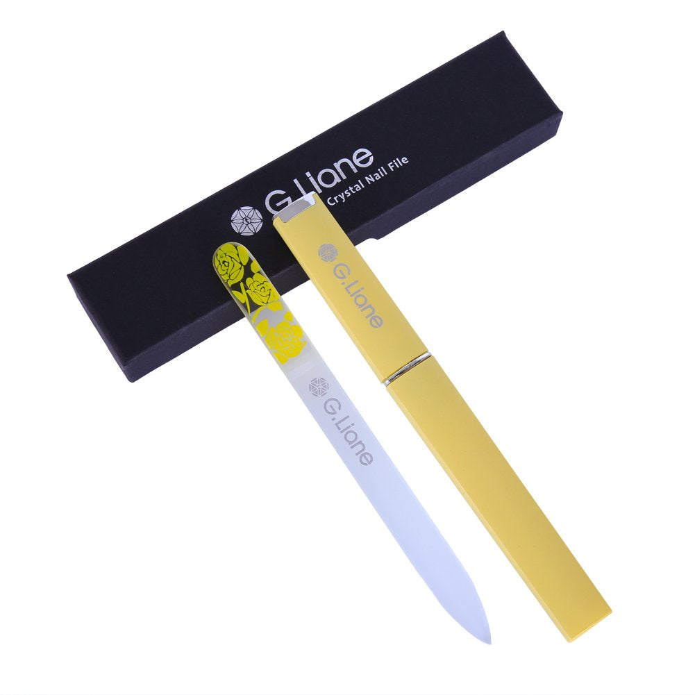 Best Crystal Nail File Set – G.Liane Professional Nail File Manicure Pedicure Kit for Natural Nails Acrylic Nails Gels Nails Manicure Tools for Home and Salon (Rose White) … Health & Beauty > Personal Care > Cosmetics > Cosmetic Tools > Nail Tools G.Liane Rose Yellow  