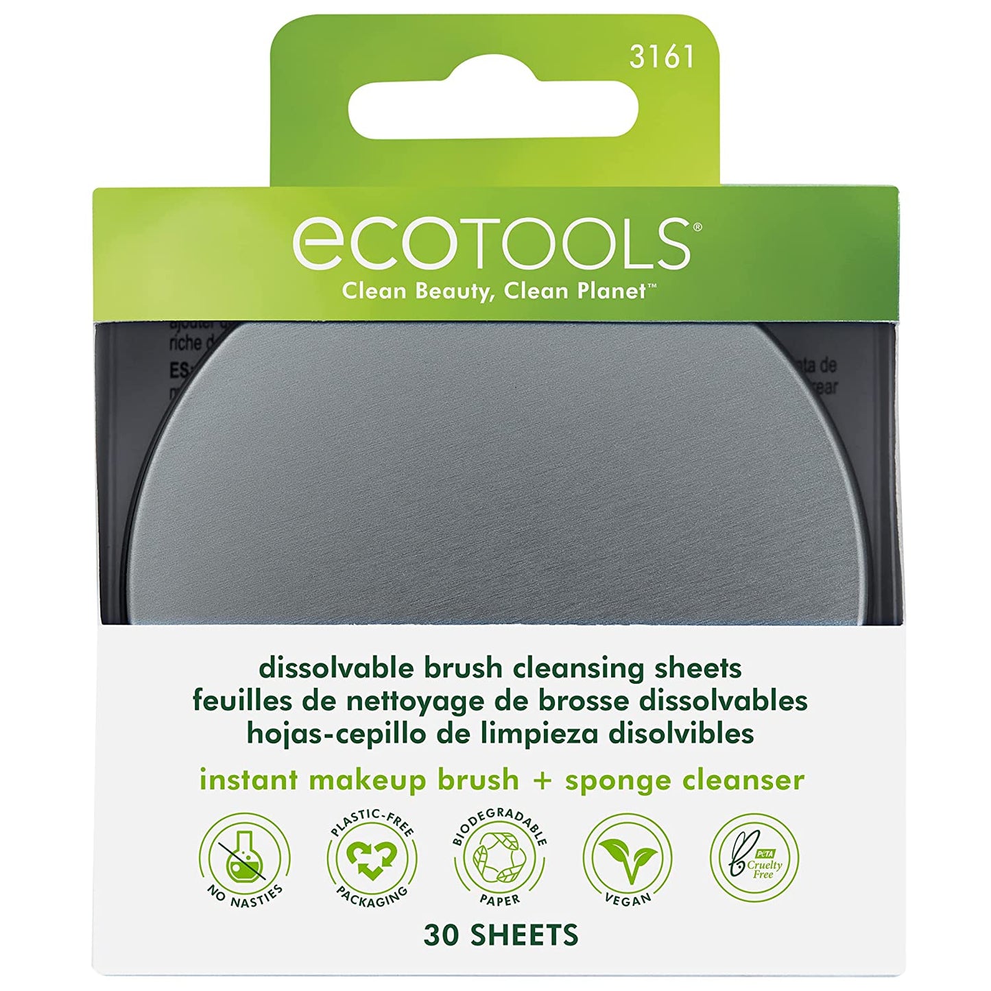 Ecotools Makeup Brush and Sponge Cleansing Shampoo Bundle, Removes Dirt and Oil Impurities from Face Brushes, Hyoallergenic, 6 Fl.Oz./ 177 Ml Each, 2 Count Health & Beauty > Personal Care > Cosmetics > Cosmetic Tools > Makeup Tools EcoTools Travel Sized Sheets, 30 Count  