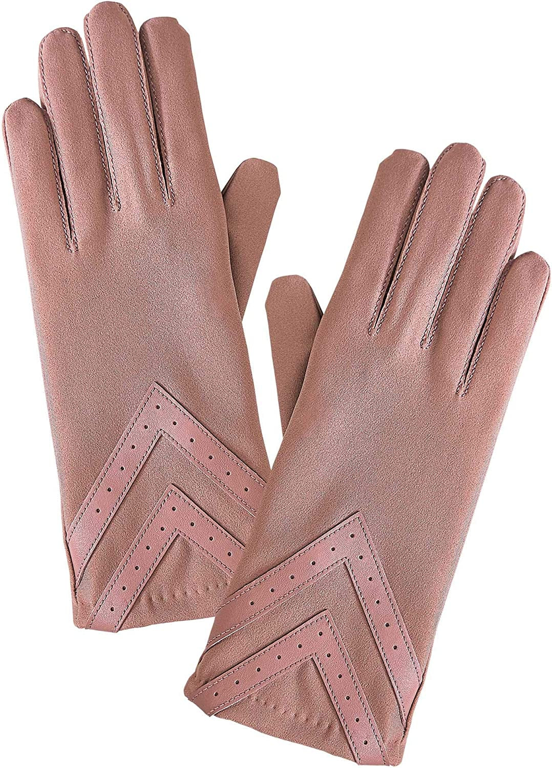 Isotoner Spandex 3-Button Length Chevron Gloves Style A30276 Apparel & Accessories > Clothing Accessories > Gloves & Mittens Isotoner Blush Large/Extra Large 