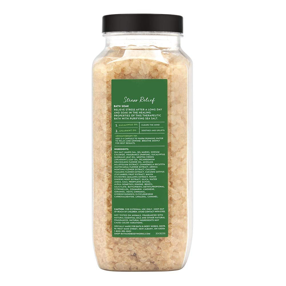 Bath & Body Works Bath & Body Works Aromatherapy Stress Relief Eucalyptus Spearmint 17.0 Oz Bath Soak, 17.0 Oz Health & Beauty > Personal Care > Cosmetics > Bath & Body Bath & Body Works   