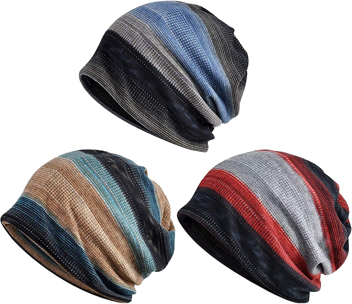Century Star Unisex Baggy Lightweight Hip-Hop Soft Cotton Slouchy Stretch Beanie Hat Apparel & Accessories > Clothing Accessories > Headwear Century Star Neck Gaiter Stripe One Size 