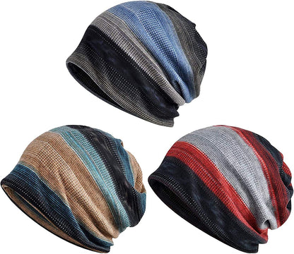 Century Star Unisex Baggy Lightweight Hip-Hop Soft Cotton Slouchy Stretch Beanie Hat Apparel & Accessories > Clothing Accessories > Headwear Century Star Neck Gaiter Stripe One Size 