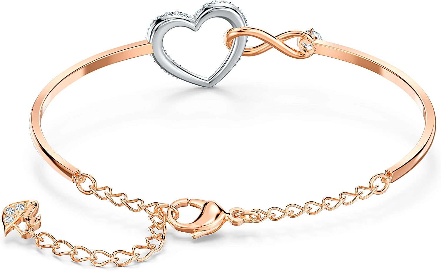SWAROVSKI Infinity Heart Jewelry Collection, Rose Gold & Rhodium Tone Finish, Clear Crystals Apparel & Accessories > Jewelry > Bracelets SWAROVSKI   