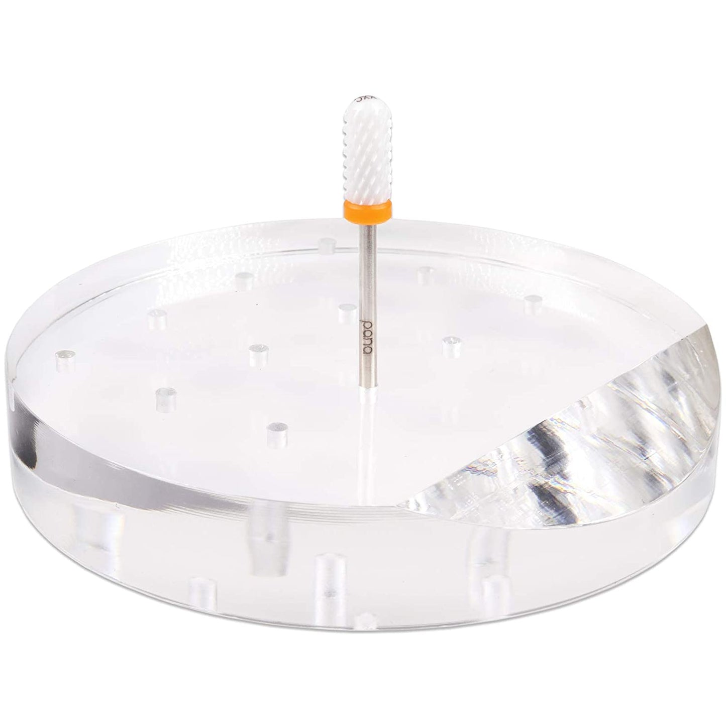 PANA Nail Drill Bit Holder Stand Display Organizer- Dust Proof Storage Container Box Case Tools for Home Use or Nail Salon - (48 Holes, Silver) Health & Beauty > Personal Care > Cosmetics > Cosmetic Tools > Nail Tools PANA Clear 12 Holes (Round) 