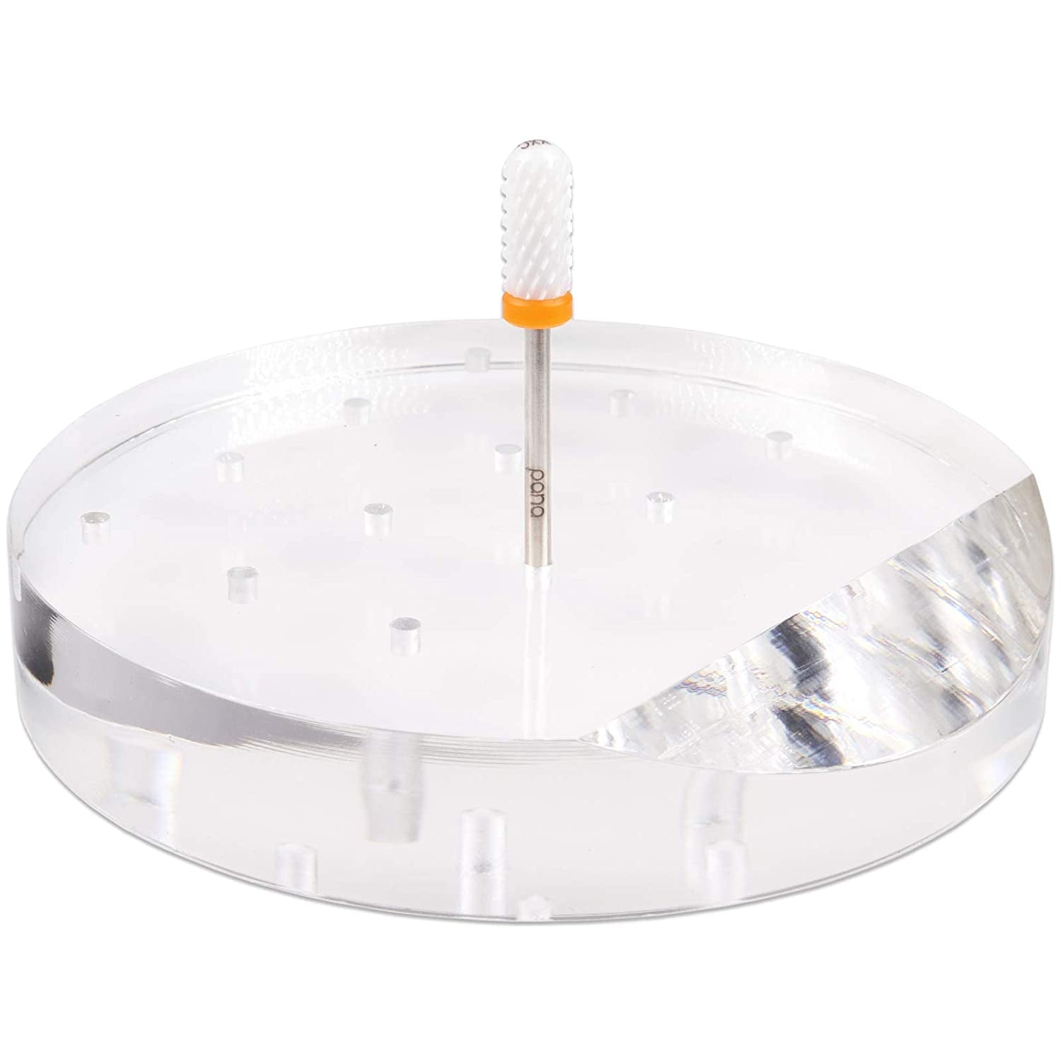 PANA Nail Drill Bit Holder Stand Display Organizer- Dust Proof Storage Container Box Case Tools for Home Use or Nail Salon - (48 Holes, Silver) Health & Beauty > Personal Care > Cosmetics > Cosmetic Tools > Nail Tools PANA Clear 12 Holes (Round) 