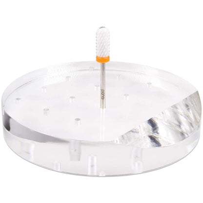 PANA Nail Drill Bit Holder Stand Display Organizer- Dust Proof Storage Container Box Case Tools for Home Use or Nail Salon - (48 Holes, Silver) Health & Beauty > Personal Care > Cosmetics > Cosmetic Tools > Nail Tools PANA Clear 12 Holes (Round) 