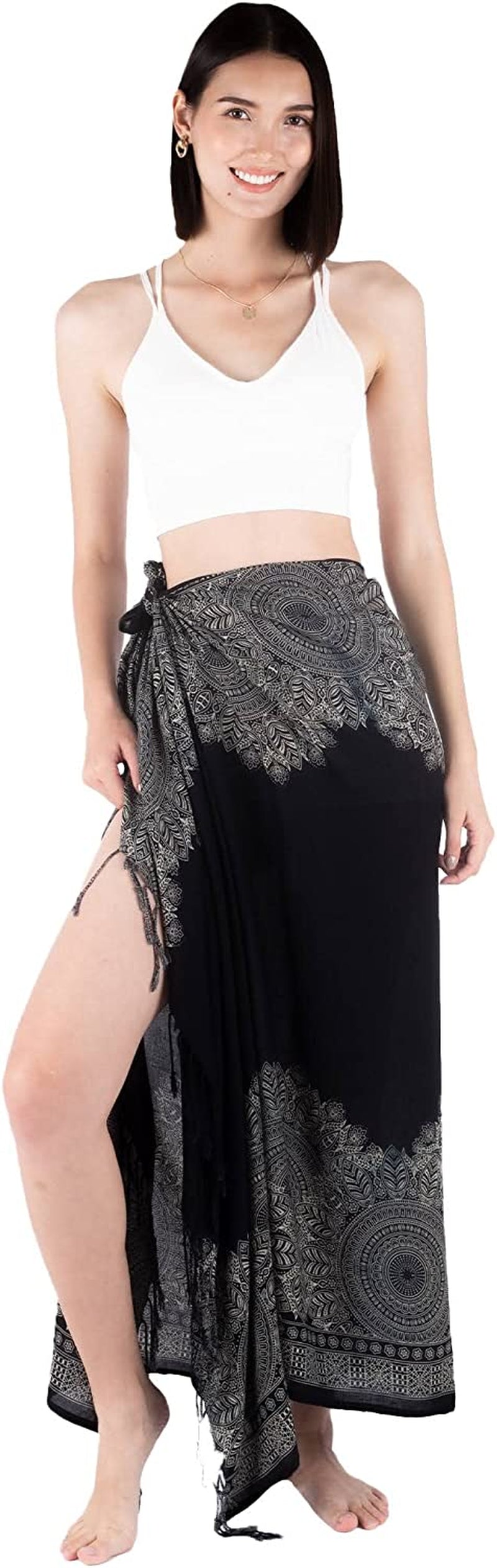 Gypsy Gal Pashmina Shawls and Wraps Scarves for Women in Large Soft Silky Rave Scarf Apparel & Accessories > Clothing Accessories > Scarves & Shawls GYPSY GAL Floral Mandala Black Medium 