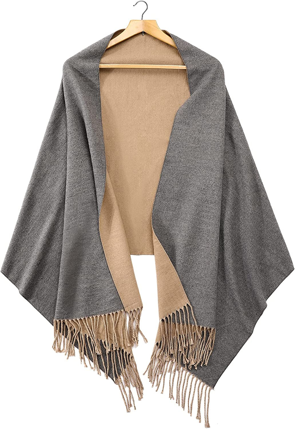 Scarves for Women Winter Warm Scarf Soft Oversized Scarfs for Womens Cashmere Large Shawl Cozy Thick Wraps Christmas Gift Apparel & Accessories > Clothing Accessories > Scarves & Shawls AKJWXN ③camel & Grey  