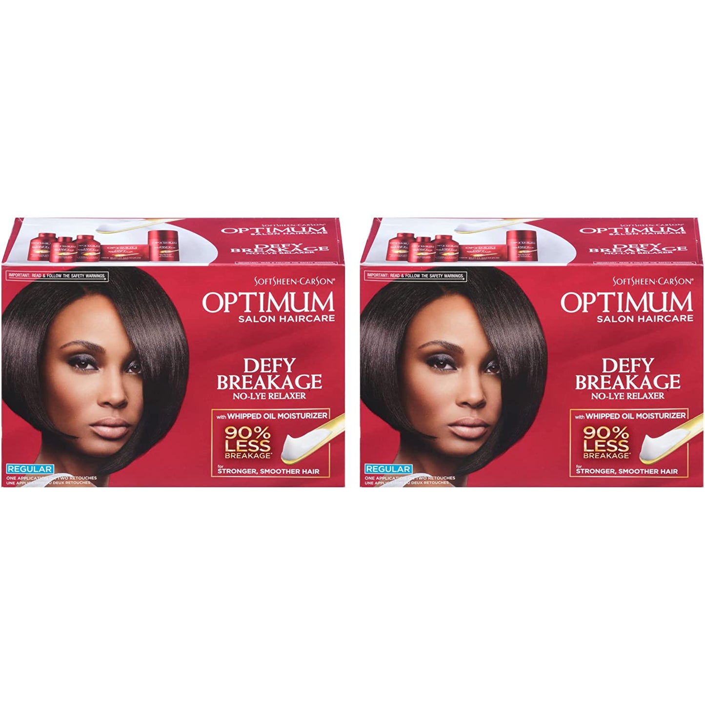 Softsheen-Carson Optimum Salon Hair Care Defy Breakage No-Lye Relaxer, Regular Strength for Normal Hair Textures, Optimum Salon Haircare, Hair Relaxer with Coconut Oil, Pack of 2 Health & Beauty > Personal Care > Hair Care Soft-Sheen Carson   