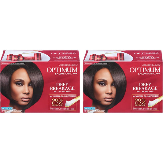 Softsheen-Carson Optimum Salon Hair Care Defy Breakage No-Lye Relaxer, Regular Strength for Normal Hair Textures, Optimum Salon Haircare, Hair Relaxer with Coconut Oil, Pack of 2 Health & Beauty > Personal Care > Hair Care Soft-Sheen Carson   