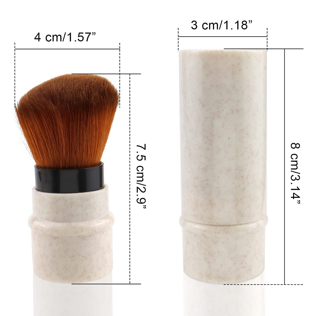 QMSILR Blush Brush Retractable Makeup Brush Portable Powder Brush with Cover Professional Travel Face Blush Brush Soft Fluffy Foundation Brush Makeup Tool for Contouring Highlighting Health & Beauty > Personal Care > Cosmetics > Cosmetic Tools > Makeup Tools QMSILR   