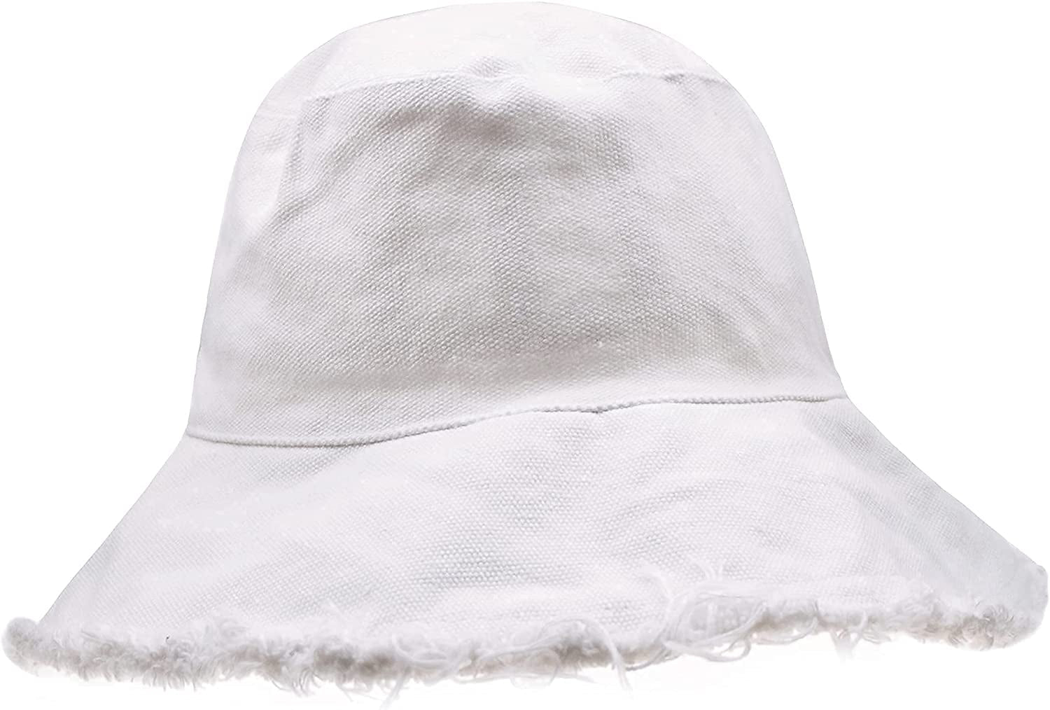 Frayed-Edge-Bucket-Hat-Summer Distressed-Beach-Sun-Hat-For-Women Men Teens Girls- Floppy Wide-Brim Fisherman Cap(Size: 7 1/8) Apparel & Accessories > Clothing Accessories > Hats UTOWO   