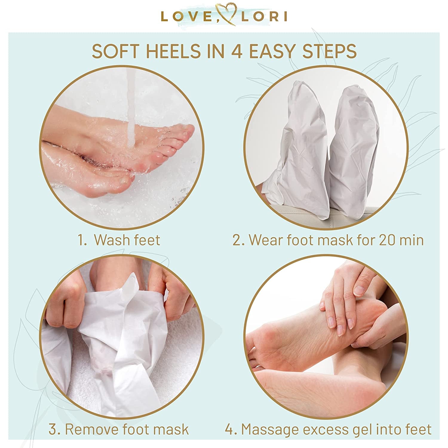 Foot Mask Moisturizing 3 Pairs by Love Lori – Ultra Hydrating Foot Mask for Dry Cracked Feet, (NON-PEEL) with Hyaluronic Acid, Shea Butter & Coconut Oil – Great Self Care Gifts for Women & Men Health & Beauty > Personal Care > Foot Care LOVE, LORI   