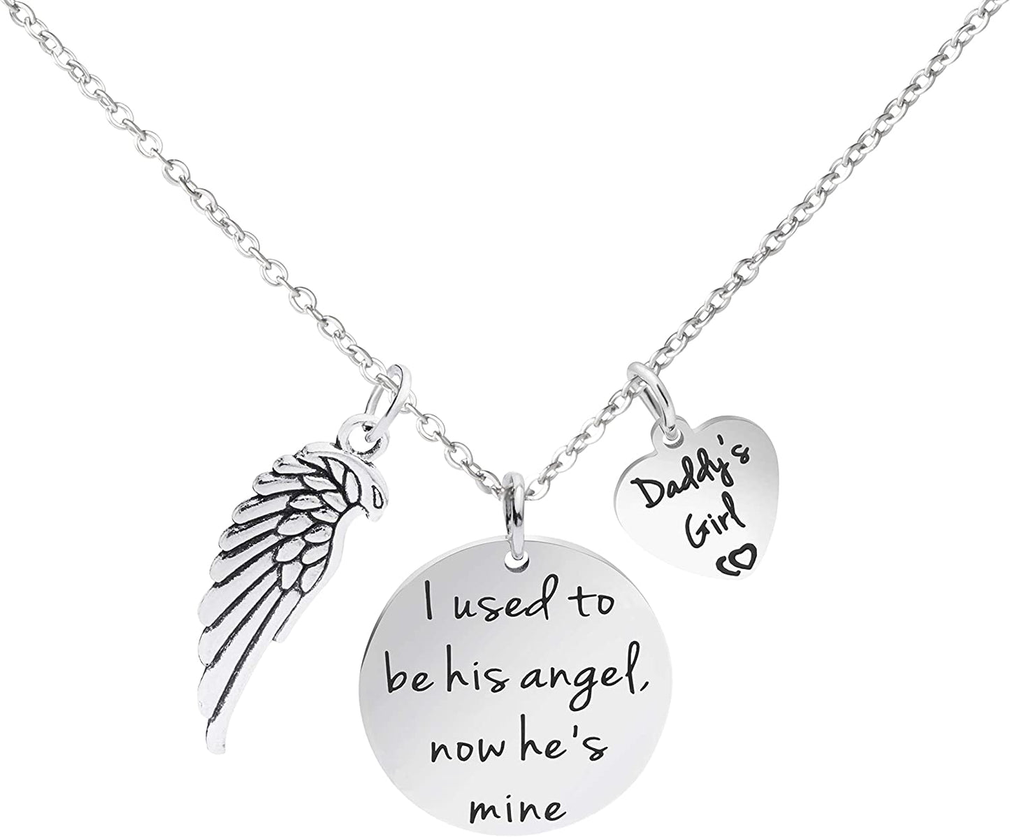 Awegift Memorial Jewelry Remembrance Loss of Mom Dad Father Mother Necklace Bracelet Sympathy Gift Apparel & Accessories > Jewelry > Bracelets Awegift Memorial Dad necklace  