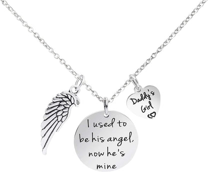 Awegift Memorial Jewelry Remembrance Loss of Mom Dad Father Mother Necklace Bracelet Sympathy Gift Apparel & Accessories > Jewelry > Bracelets Awegift Memorial Dad necklace  