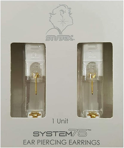 Ear Piercing Earrings Gold 4Mm Clear CZ Studs"Studex System 75" Apparel & Accessories > Jewelry > Earrings Studex   