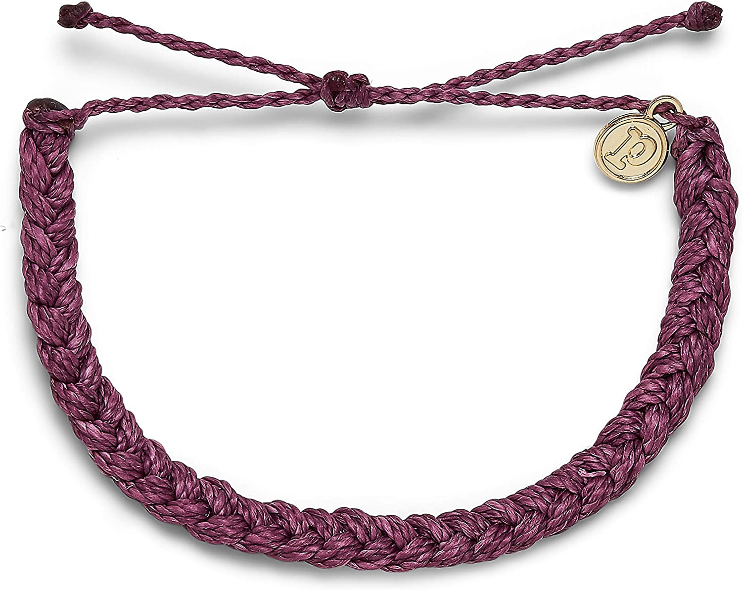 Pura Vida Braided Bracelet - 100% Waterproof, Adjustable Band - Brand Charm Apparel & Accessories > Jewelry > Bracelets Pura Vida Dark Lilac  