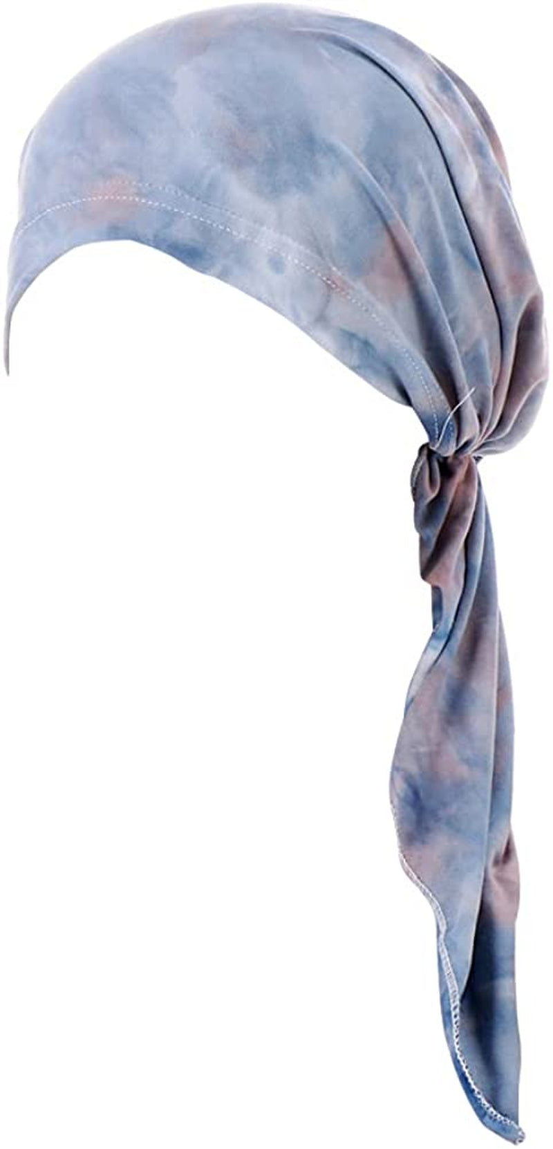 Fxhixiy Pre-Tied Bandana Turban Hat Chemo Cancer Headscarf Headwraps Headwear for Women Hair Cover Hat Apparel & Accessories > Clothing Accessories > Bandanas & Headties Fxhixiy Dark Gray  