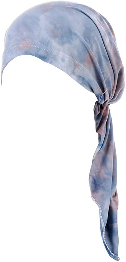 Fxhixiy Pre-Tied Bandana Turban Hat Chemo Cancer Headscarf Headwraps Headwear for Women Hair Cover Hat Apparel & Accessories > Clothing Accessories > Bandanas & Headties Fxhixiy Dark Gray  