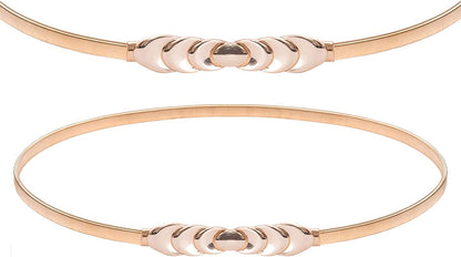 GRACE KARIN Women Skinny Metal Cinch Belt Gold Waistband Elastic Waist Belt CL633 Apparel & Accessories > Clothing Accessories > Belts GRACE KARIN Gold-circle Medium 
