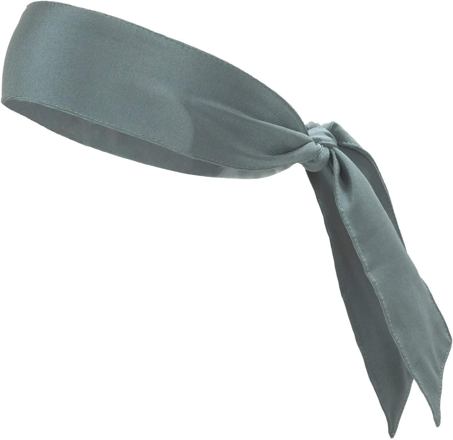 Kenz Laurenz Headbands Tie on Headband for Women Men Running Athletic Hair Head Band Elastic Sports Sweat Basketball Sweatband Stetchy Yoga Workout Sweatbands Adjustable Non-Slip Moisture Wicking Apparel & Accessories > Clothing Accessories > Bandanas & Headties Kenz Laurenz gray  