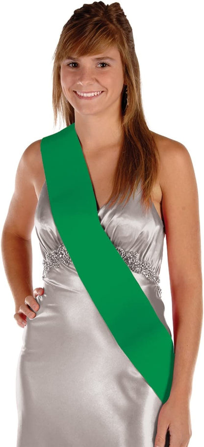 Satin Sash (Yellow) Party Accessory (1 Count) (1/Pkg) Apparel & Accessories > Clothing Accessories > Sashes Beistle Green  