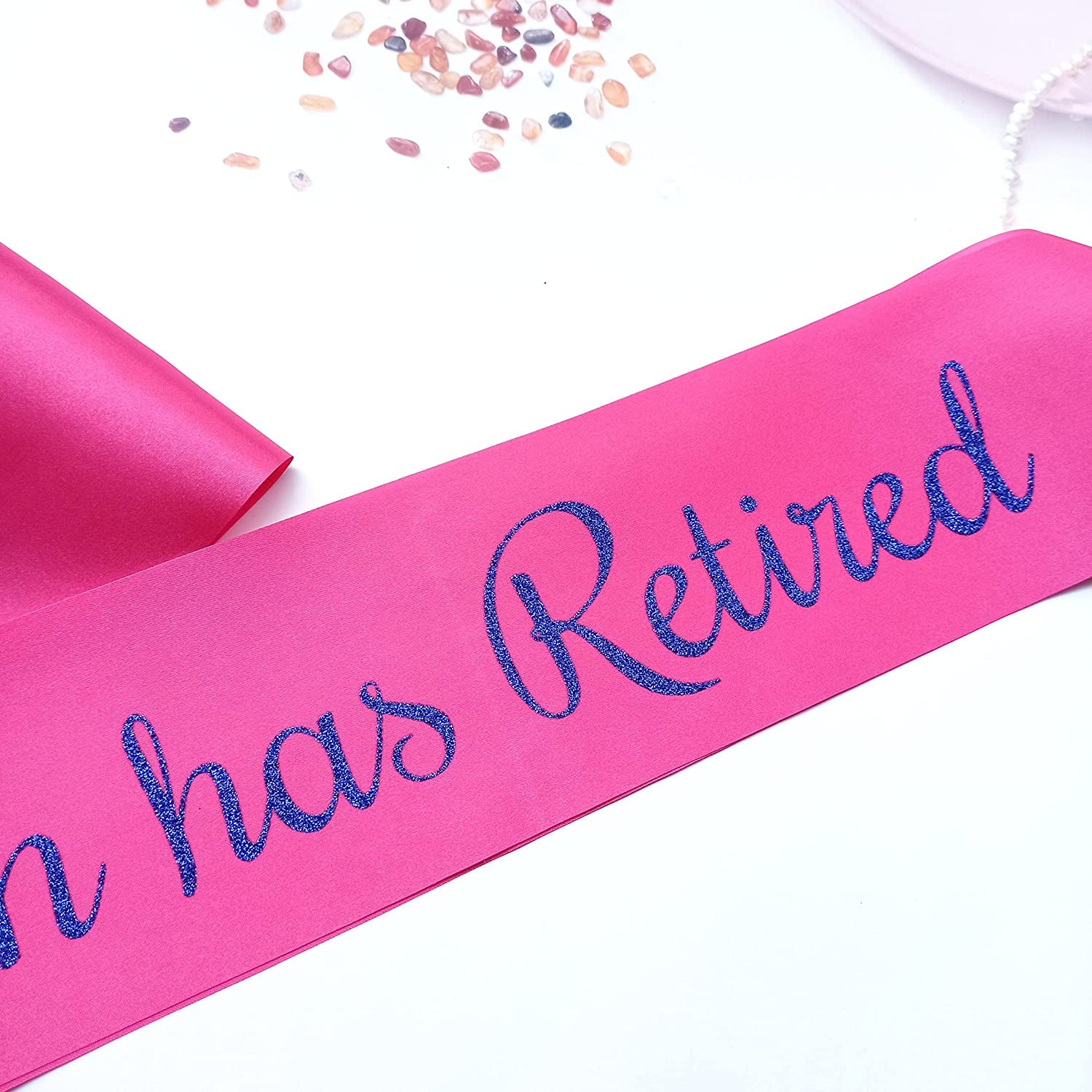 Magnusson'S Garden the Queen Has Retired Sash, Retirement and Farewell Party Ideas, I'M Retired Sash, Retiree Gifts for Women, Pink and Blue Retirement Party Decorations Apparel & Accessories > Clothing Accessories > Sashes Magnusson's Garden   