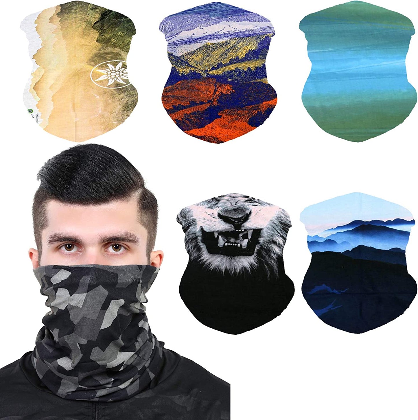LOTUYACY Outdoor Wide Headband, Neck Gaiter Windproof Scarf Sunscreen Breathable Bandana for Men&Women,Multi Function Headwear Apparel & Accessories > Clothing Accessories > Headwear LOTUYACY Outdoor  