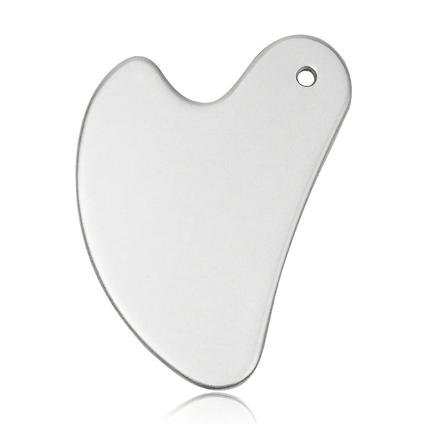 ROISOOT Upgrade Gua Sha Stainless Steel Tool for Face, Massage Scraper for Facial Skin Care (Metallic Luster) Health & Beauty > Personal Care > Cosmetics > Cosmetic Tools > Skin Care Tools ROISOOT Silver  