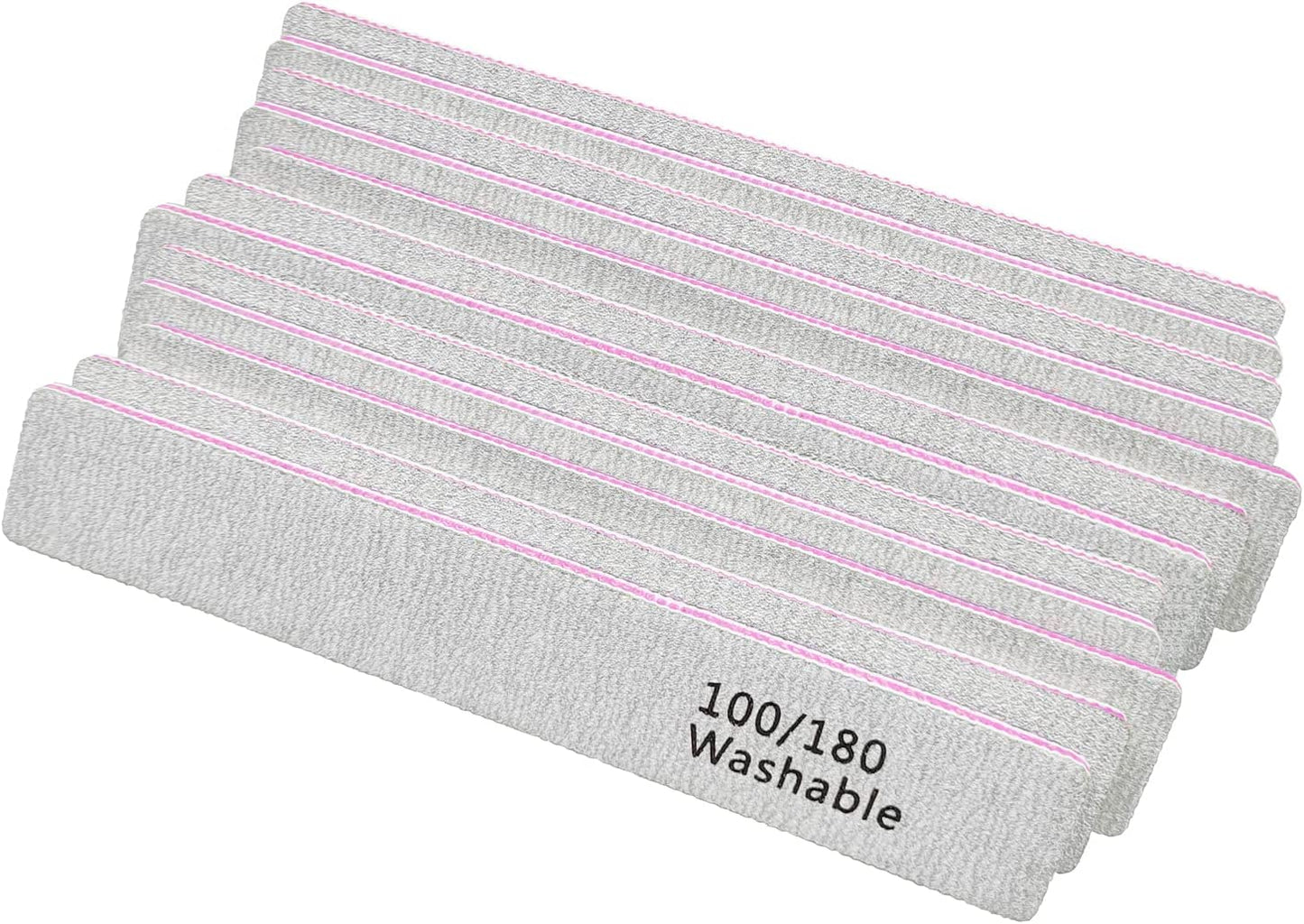 Nail File 12 PCS Professional Reusable 100/180 Grit Double Sides Washable Nail File Manicure Tools for Poly Nail Extension Gel and Acrylic Nails Tools Suit for Home Salon Health & Beauty > Personal Care > Cosmetics > Cosmetic Tools > Nail Tools HeeYaa   