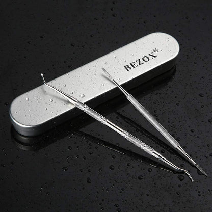 BEZOX Ingrown Toenail Tools - Toenail Lifter and Toenail File Set, Podiatrist Preferred Ingrown Toenails Treatment Tools - Surgical Grade Stainless Steel, W/Tin Storage Box Health & Beauty > Personal Care > Cosmetics > Cosmetic Tools > Nail Tools BEZOX   