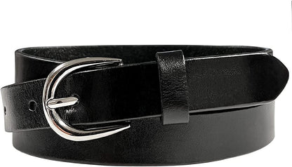 Women'S Dress Belt Casual Fashion Waist Skinny Belt 1"(25Mm) Wide, Multi-Style Options Apparel & Accessories > Clothing Accessories > Belts Belts.com Style 1 - Premium Leather Smooth Black 40 