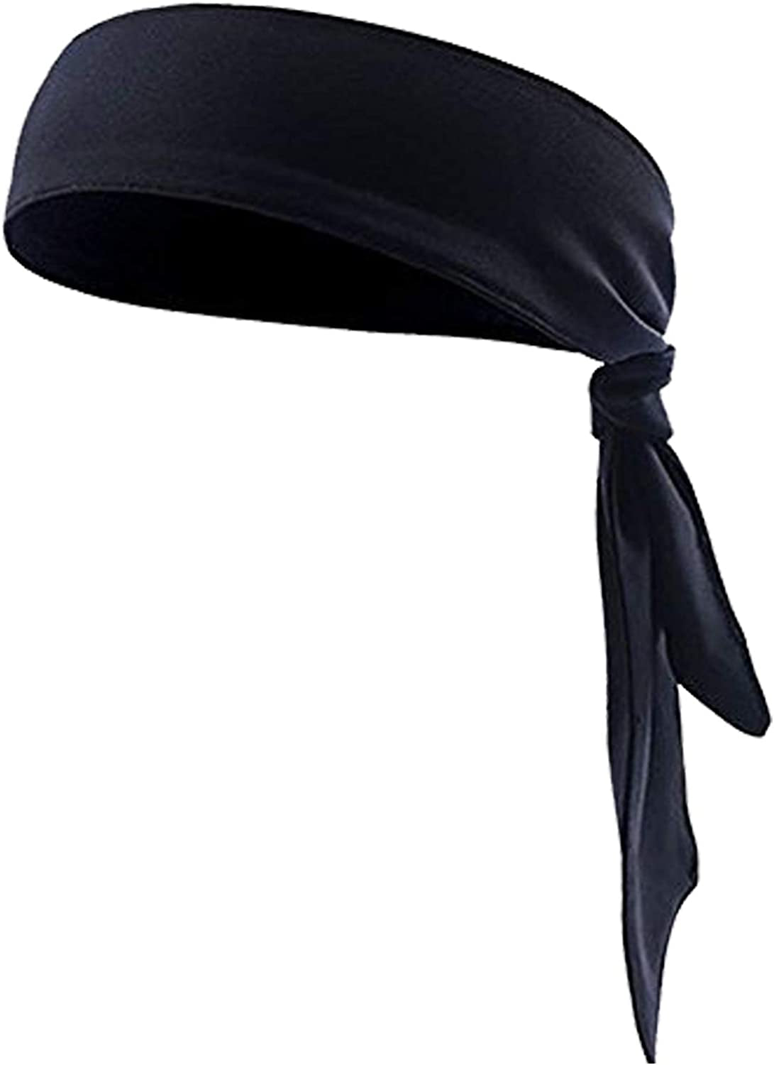 Quickly Dry Sports Headband for Women Men,Moisture Wicking Sweat Hair Band Stretch Sweatband Head Tie Scarf Wrap Bandana for Tennis Running Workout Yoga Gym Cycling Fitness under Helmet Liner Headwear Apparel & Accessories > Clothing Accessories > Bandanas & Headties Holiberty Black  
