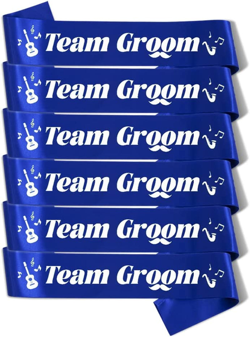 Party to Be Groom to Be Sash Set Wedding Stag Night Bachelor Party Decoration Black Apparel & Accessories > Clothing Accessories > Sashes Party to Be Set J (Team Groom 6 PCS)  
