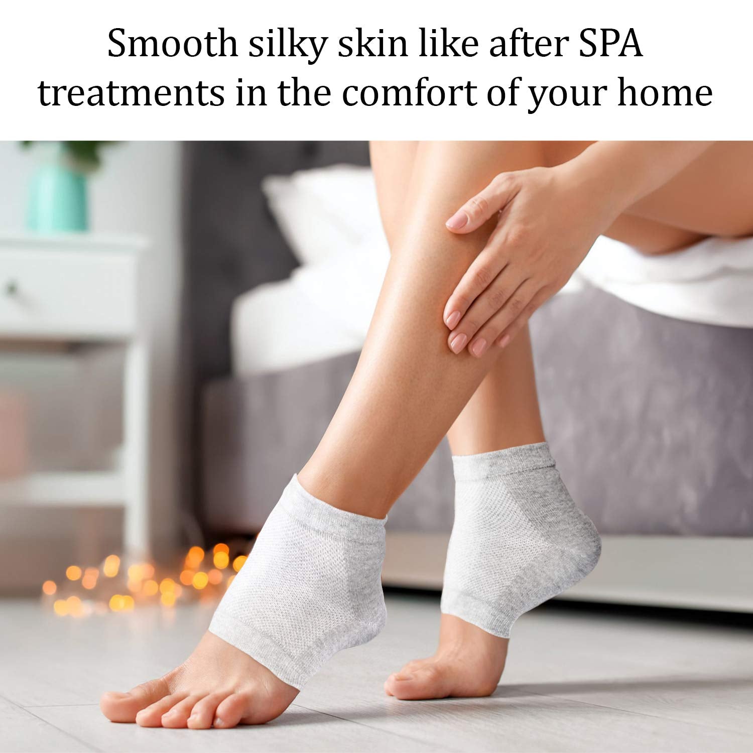 Pumice Stone for Feet & Moisturizing Heel Sleeves - Natural Lava Foot Stone Callus Removing Set - Cracked Heel Treatment - Foot Care Kit for Dry Cracked Feet Body Hands (Brown) (Brown) Health & Beauty > Personal Care > Foot Care Pumice Valley   