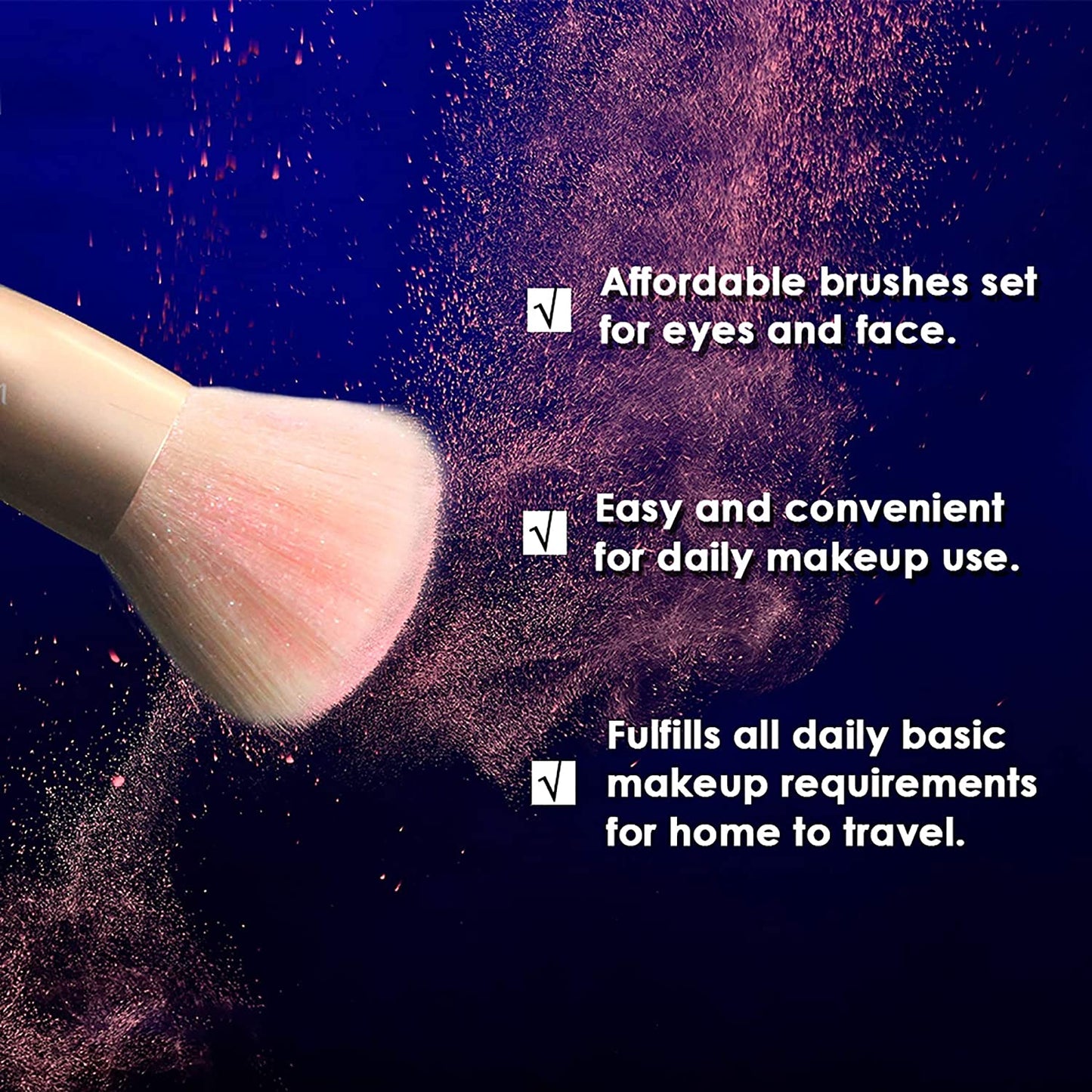 Vivid Tella Makeup Brushes 10 Pcs Crystal Transparent Handle Acrylic Cosmetic Brush Set Travel Makeup Bag Beauty Tool for Women Girls Health & Beauty > Personal Care > Cosmetics > Cosmetic Tools > Makeup Tools VIVID TELLA   