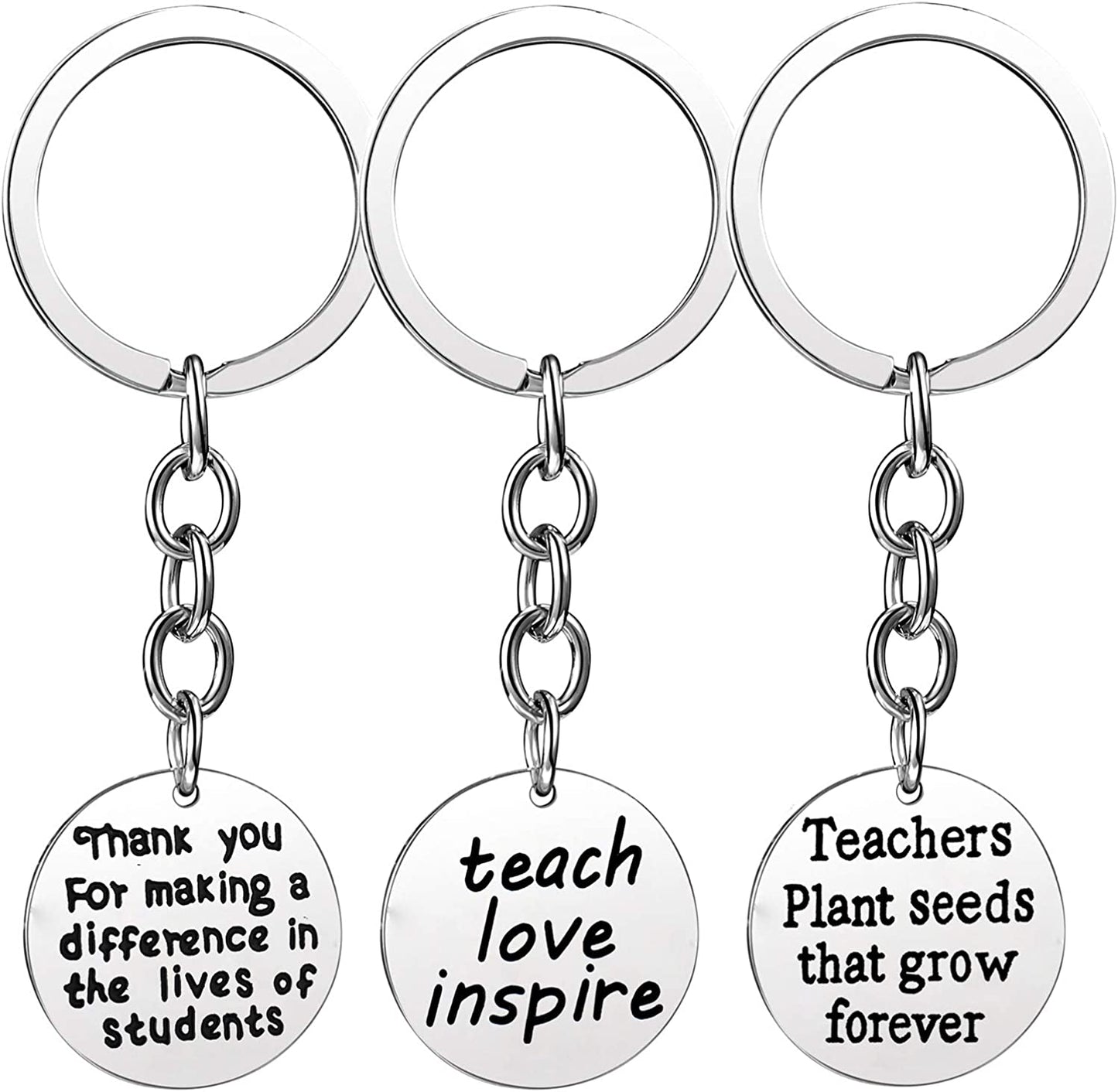 Pack of 3 Teacher Bangles Gifts for Teacher Open School Gifts for Teachers Thank You Bangle Bracelets Apparel & Accessories > Jewelry > Bracelets Nzztont 3PCs Keychain Mixed Style 06  