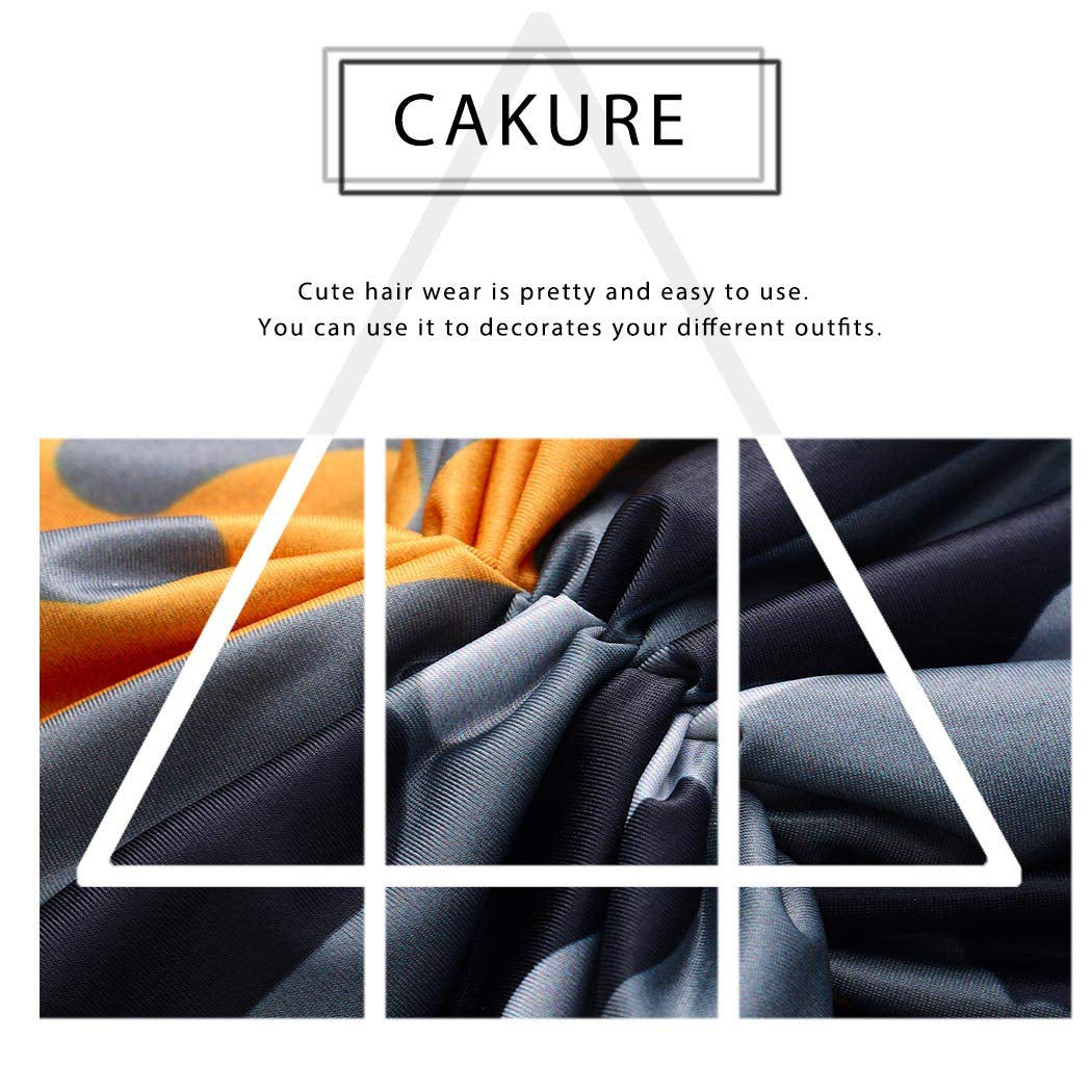 CAKURE Boho Camo Headbands Extra Wide Turban African Head Wraps Stretchy Hairbands Cloth Headband Elastic Yoga Head Scarf Fashion Head Bands for Women and Girls Pack of 4 Apparel & Accessories > Clothing Accessories > Bandanas & Headties CAKURE   