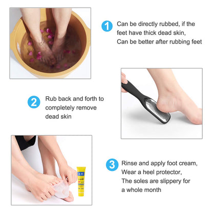 Foot File Callus Remover,3Pcs Colossal Foot Rasp Foot Pedicure Stainless Steel File for Dead Skin, Foot Scrubber Pedicure Tools Rasp, Dry and Wet Large Surface Foot Care for Smooth Feet,Black & Silver Health & Beauty > Personal Care > Foot Care Topwey   