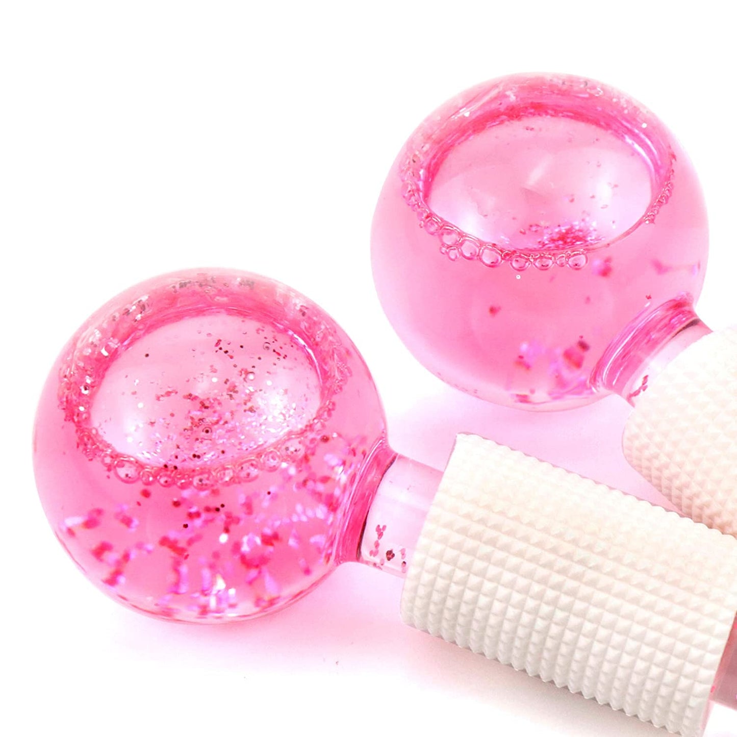 Poleview Ice Globes for Facials, Cooling Face Roller, Facial Massage Tools for Daily Skincare, Tightens Skin, Reduce Puffiness and Dark Circles, anti Ageing, Enhance Circulation - Pink, with Glitter Health & Beauty > Personal Care > Cosmetics > Cosmetic Tools > Skin Care Tools Poleview   