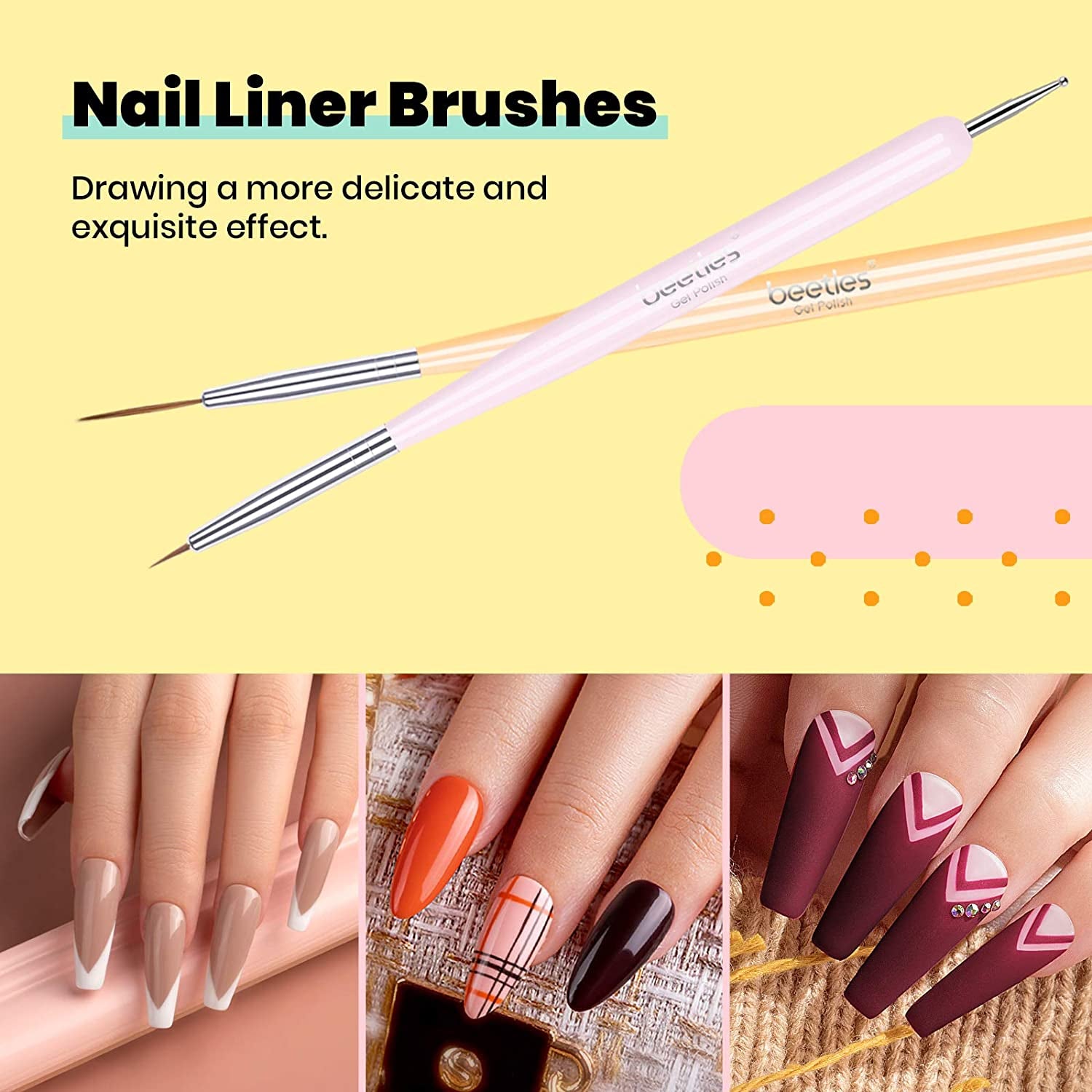 Beetles Nail Art Brushes Set Gel Polish Nail Art Design Pen Painting Tools with Nail Extension Gel Brush, Builder Gel Brush, Nail Art Liner Brush and Nail Dotting Pen for Salon at Home DIY Manicure Health & Beauty > Personal Care > Cosmetics > Cosmetic Tools > Nail Tools beetles Gel Polish   