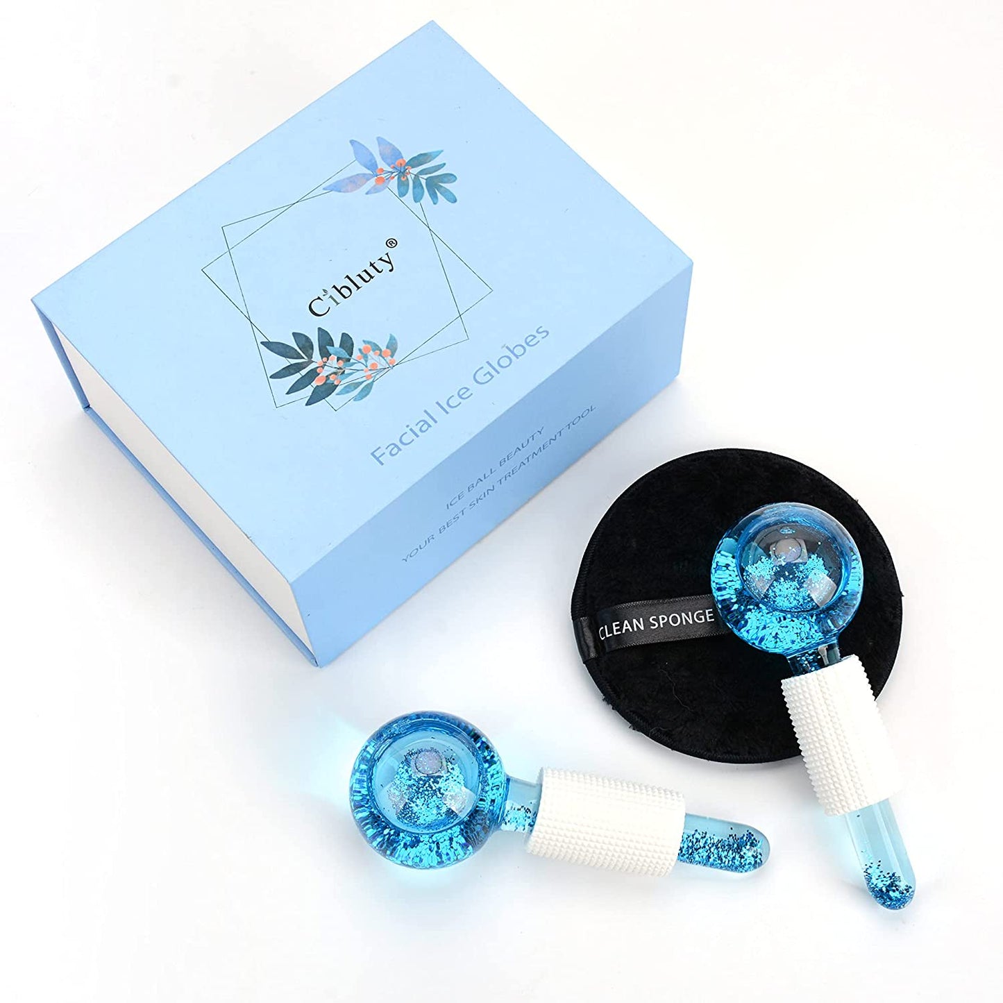 CIBLUTY ICE ROLLER for FACIAL: 2 PCS FACE Roller MASSAGE TOOL for Redness Soothing, Reduce Puffiness and Dark Circles Health & Beauty > Personal Care > Cosmetics > Cosmetic Tools > Skin Care Tools CIBLUTY   