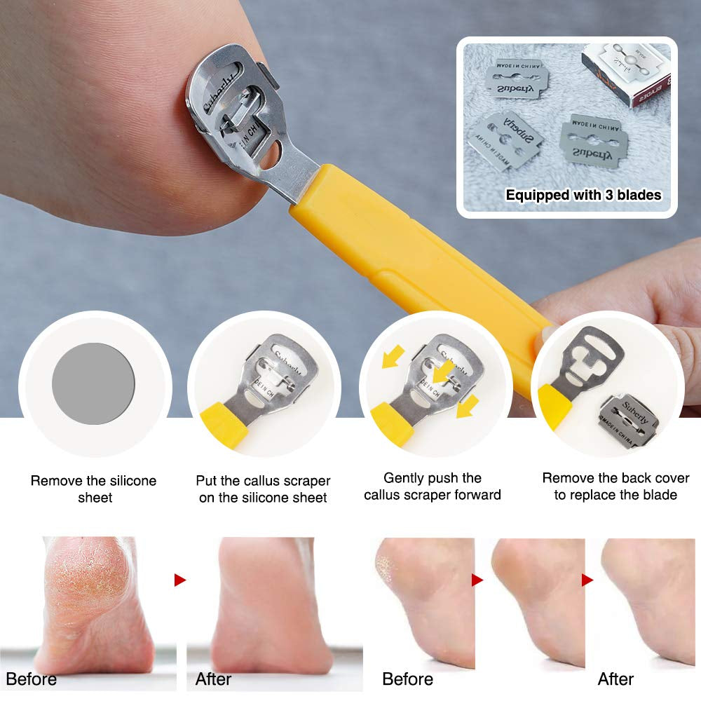 Pedicure Kit for Women, 20 in 1 Foot Care Pedicure Kit Stainless Steel, Foot Files Set with Nail Scrub Double Sided Files Foot Care for Women, Men, Home and Salon Health & Beauty > Personal Care > Foot Care LINCEDY   